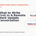 What to Write First in A Remote Work Update Conversation