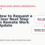 How to Request a Clear Next Step in Remote Work Update Conversation English