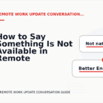 How to Say Something Is Not Available in Remote Work Update Conversation English