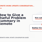 How to Give a Useful Problem Summary in Remote Work Update Conversation English